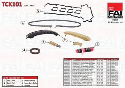 FAI AUTOPARTS tck101 -  Комплект цепи привода распредвала